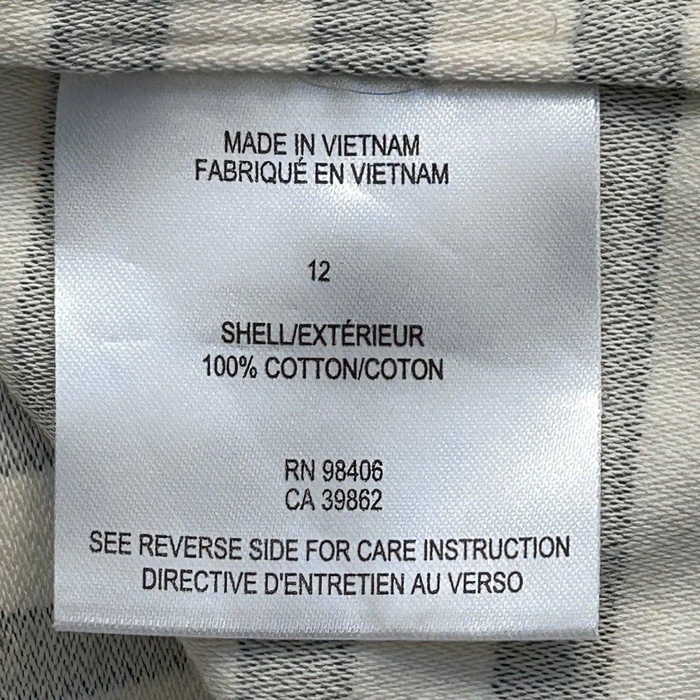 Theory Striped Top with Zipper Closure Sz 12 - Picture 5 of 9